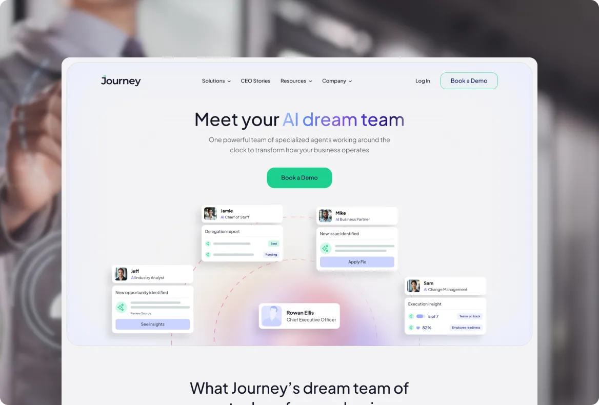 AI company websites we have built in Webflow