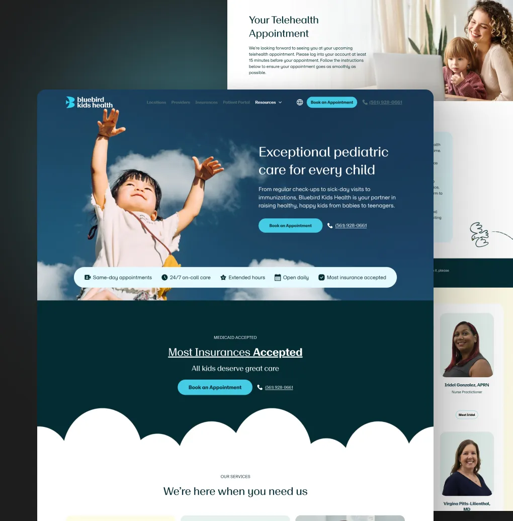 Bluebird Kids Health website